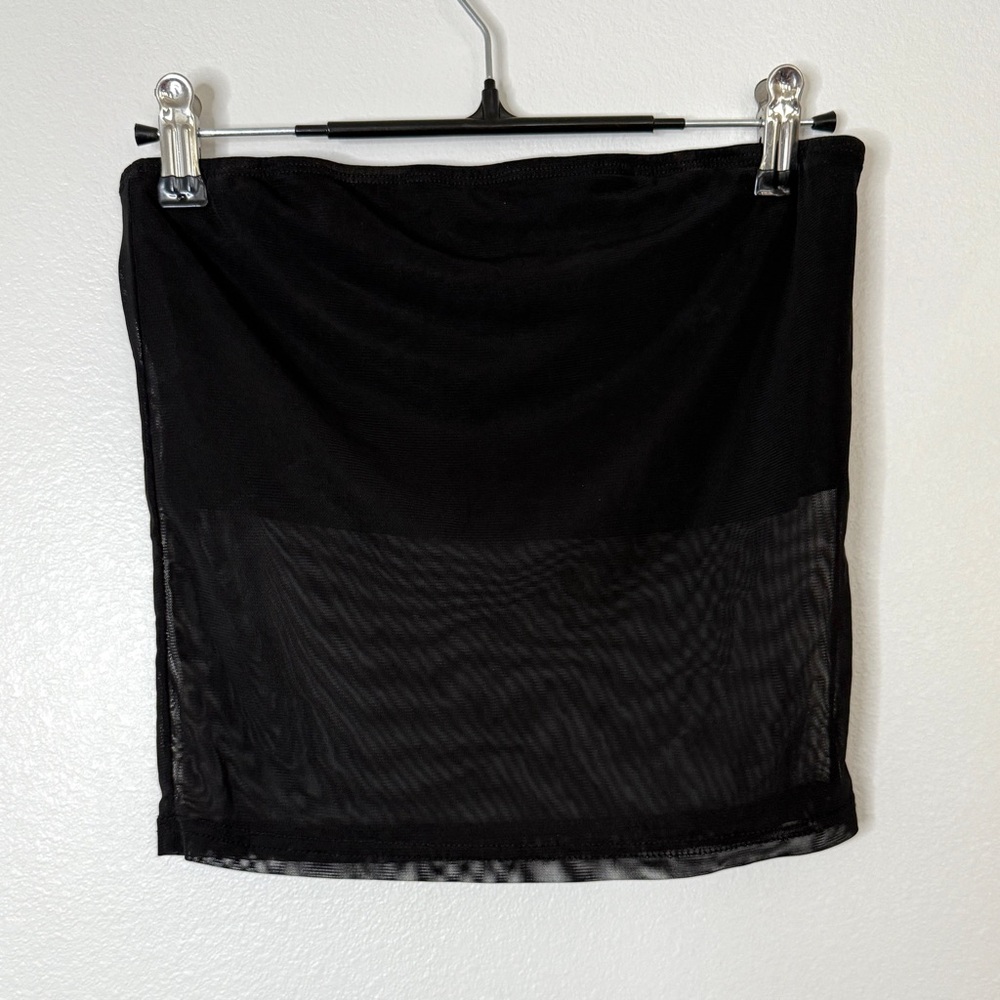 Woman’s Black Sheer Strapless Tube Top – Size Medium Sexy Night Out or Clubwear